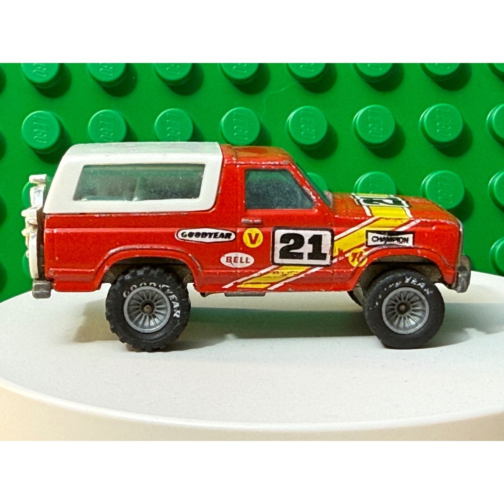 Hot Wheels Ford Bronco 4x4 Real Riders Red 21 Racing Decals Vintage 1980 Mattel